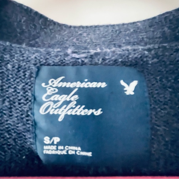 American Eagle Outfitters Striped Navy and Gray Women's Cardigan Sweater Size S - Picture 9 of 11